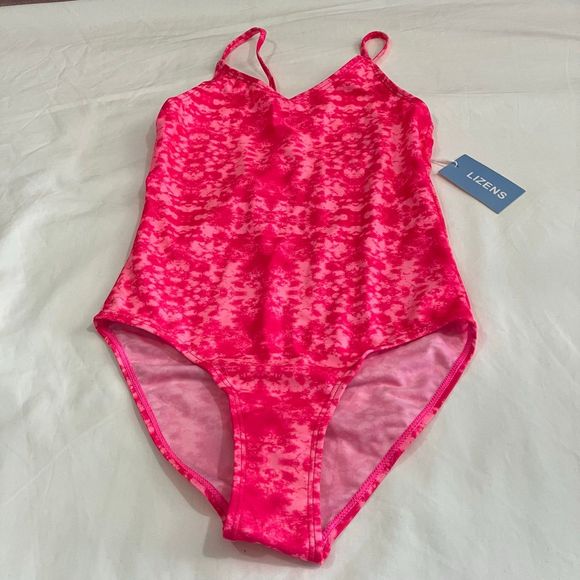 Girls Pink Tie Dye One Piece Swimsuit NWT - Picture 4 of 10